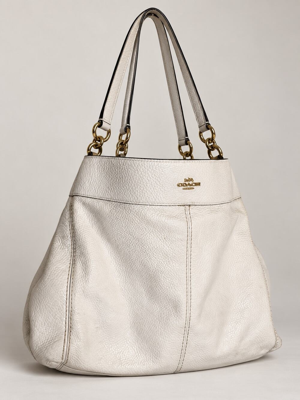 Coach Lexy Cream Leather Bag F28997